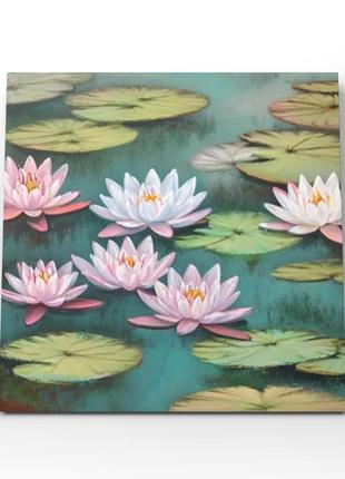 Картина пруд лотос водяные лилии моется импрессионизм