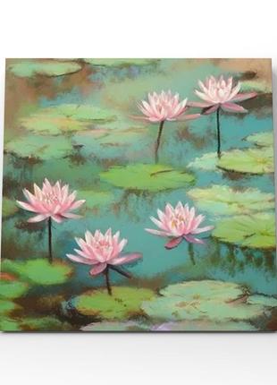 Картина водяные лилии пруд кувшинки в стиле клода моется импре...