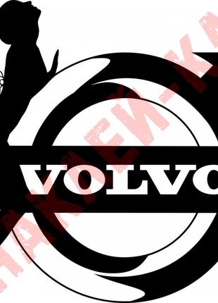 Виниловая наклейка на автомобиль - Девушка Volvo