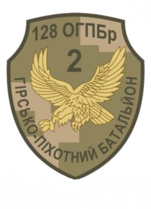 Шеврон 2 горно-пехотный батальон 128-й ОГШБр Шевроны ВСУ на за...