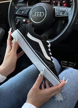 Кеди vans old skool black white premium