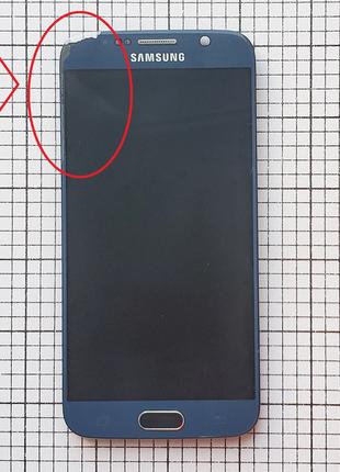 LCD дисплейний модуль Samsung G920V Galaxy S6 з рамкою Б/В