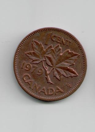 Монета Канада 1 цент 1979 года