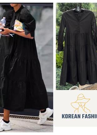 Розкішне трендове плаття корея бавовняне вільне міді