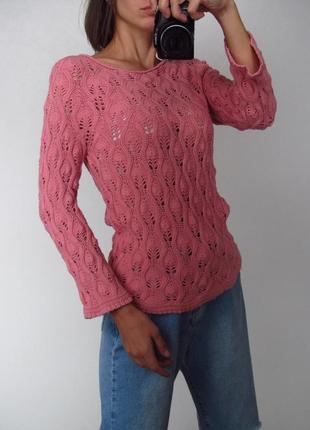 Вязаный розовый свитер 🩷