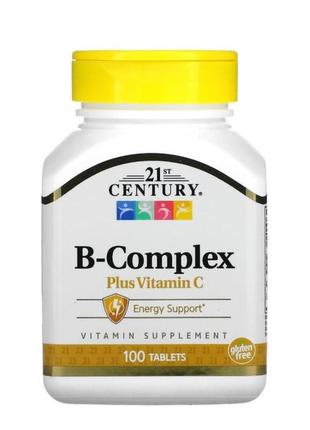 21st century комплекс вітамінів групи b з вітаміном c, 100 таб...