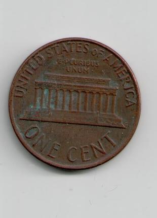 Монета США 1 цент 1976 года