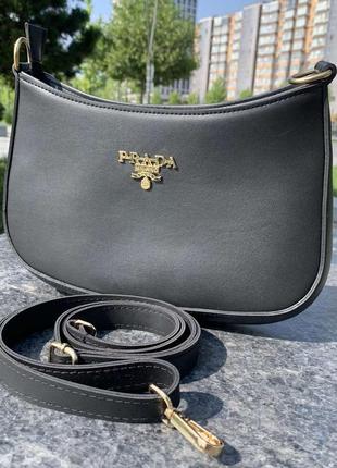 Женская мини сумочка клатч в стиле прада, качественная черная ...