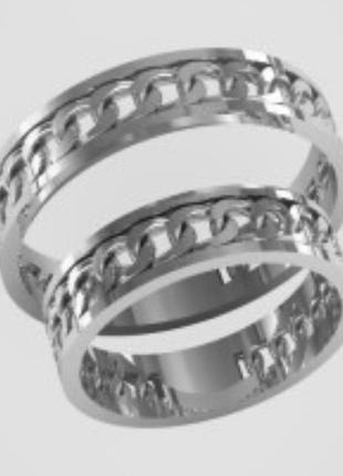 Обручальные кольца серебряные 0783