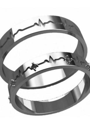 Обручальные кольца серебряные 20035