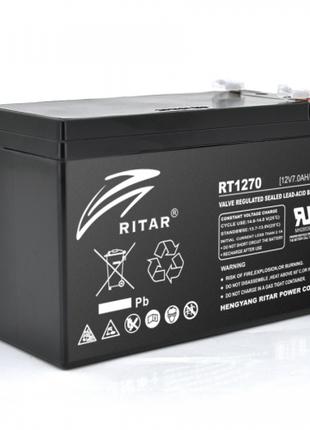 Аккумуляторная батарея AGM RITAR RT1270B, Black Case, 12V 7.0A...