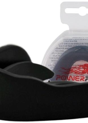 Капа боксерская PowerPlay 3317 SR взрослая (возраст 11+) черная