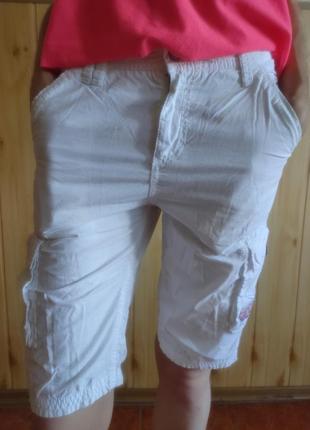 Подовжені білі шорти з кишенями, молодіжні, підліткові s. oliver