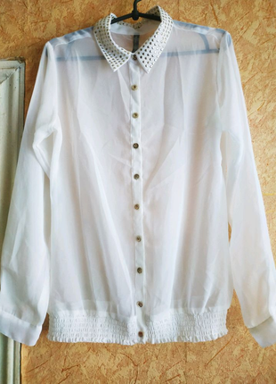Біла блуза 46 розмір