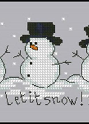 Набор для вышивки крестиком. Размер: 21*8 см Let it snow!