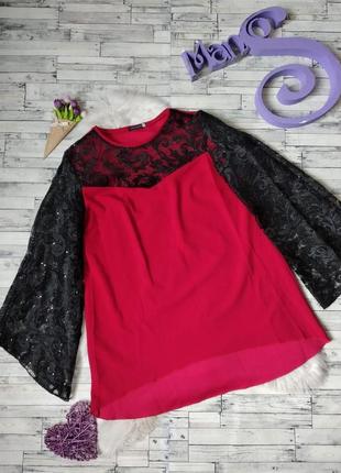 Блузка нарядная exclusive женская красно черная