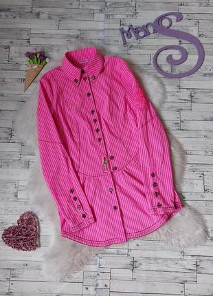 Рубашка туника sportalm розовая в полоску женская