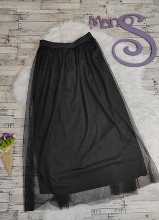 Женская юбка lcw casual фатиновая черная размер 46 м