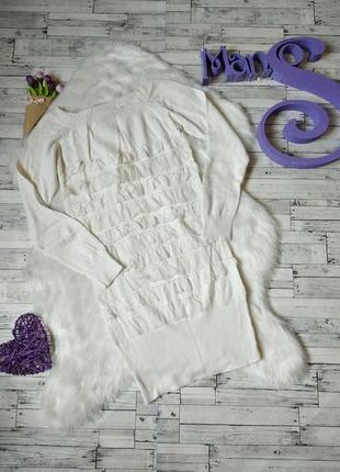 Платье gucci  женское белое трикотаж с рюшами размер 40-42 xxs-xs