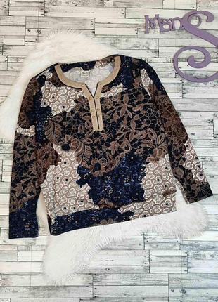 Женская трикотажная блуза ulimex с цветочным принтом размер 52...
