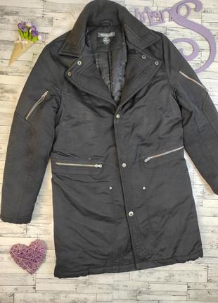 Мужская куртка revillon удлиненная черная еврозима размер м 46