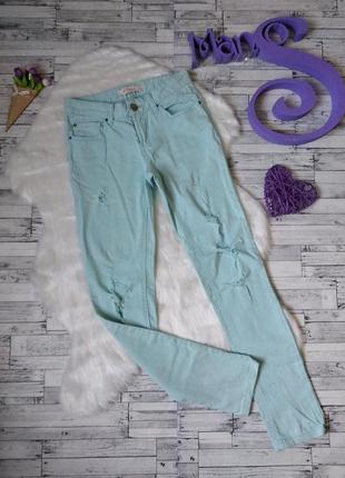 Джинсы брюки женские colin's голубые рванка размер 42-44 (s)
