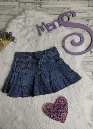 Джинсовая юбка mini club для девочки синего цвета на рост 80-8...