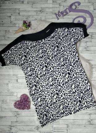 Платье туника женская f&f леопардовая черно белая размер 52 2xl