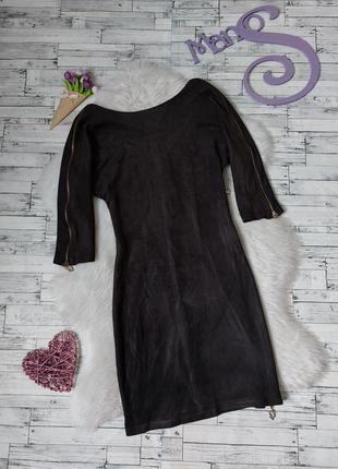 Платье atmaze замшевое черное с молнией размер 42 xs