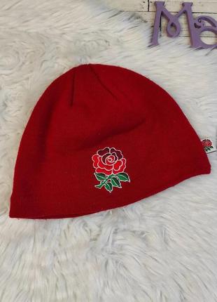 Женская зимняя шапка canterbury красная на флисе размер 56