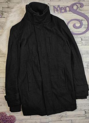 Мужское пальто bershka чёрное размер 46 м