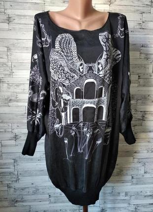 Платье туника zara черное женское свободное размер 44-46 s-m