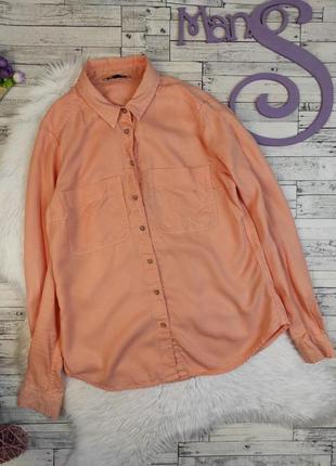 Женская рубашка marks & spencer светло-оранжевого цвета размер...