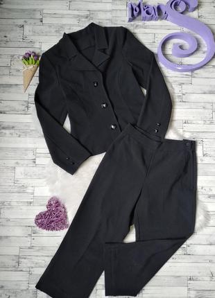 Костюм двойка пиджак и бриджи черный классика размер 42 (s)