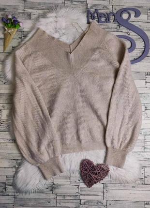 Женский свитер m&s peruna бежевый с люрексом размер 18 54 3xl