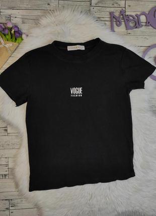 Женская футболка міка чёрная размер 44 s
