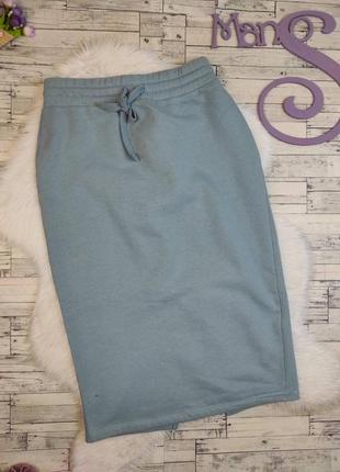 Женская тёплая юбка zara мятного цвета с флисом размер 46 м