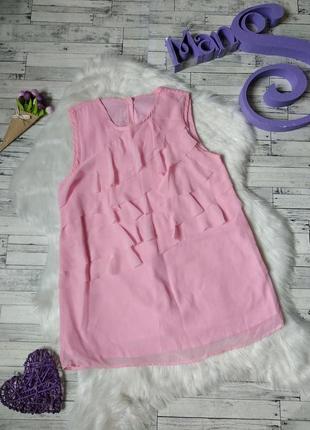 Блузка нежно розовая на девочку шифон на рост 140-146 см