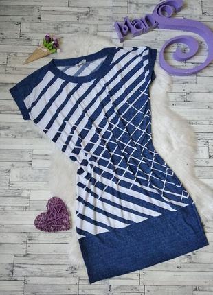 Платье van gils женское синее под джинс размер 50 (xl)