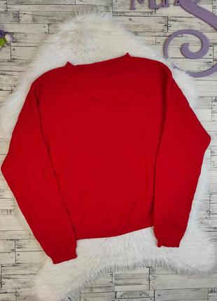Жіночий об'ємний джемпер tu светр червоний розмір м 46