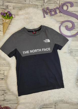 Дитяча футболка the north face для хлопчика сіра розмір 134