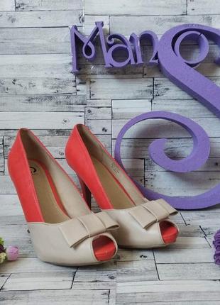 Туфли centr shoes женские кожаные оранжевые размер 39