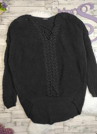 Женский свитер river island чёрный вязаный размер 46 м