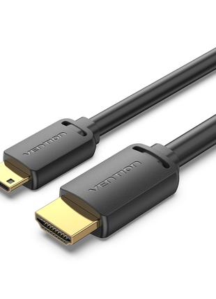 Кабель Vention Mini HDMI-HDMI, 3 метра, Черный, Двунаправленны...