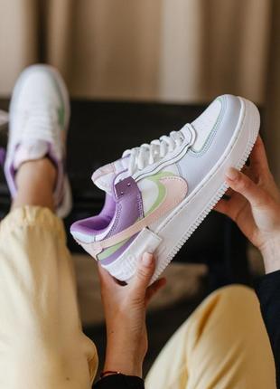 Кроссовки nike air force shadow white/wiolet