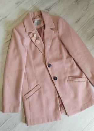 Розовое пальто жакет полупальто пиджак asos