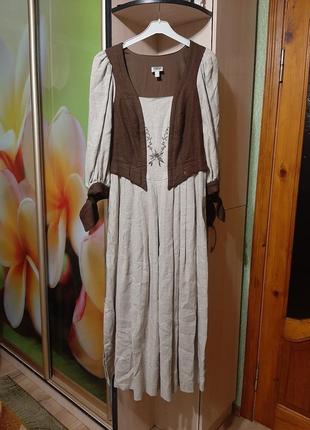 Баварське лляне вінтажне плаття октоберфест