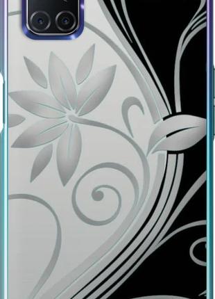Чехол с принтом для Oppo A72 / на оппо а72 с рисунком Цветы на...