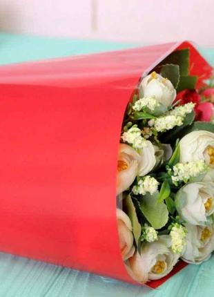 Плівка для квітів 60см 11м (180гр) - Червона ТМ УПАКОВКИН