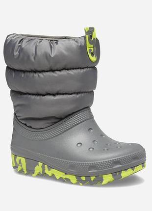 Детские сапоги crocs classic neo puff boot, 100% оригинал